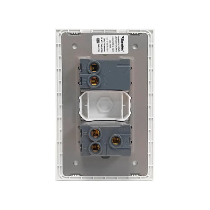 Placa 1 apagador/1 contacto azul Sanelec 4548 venecia