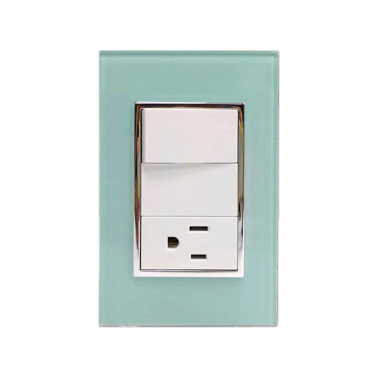Placa 1 apagador/1 contacto azul Sanelec 4548 venecia