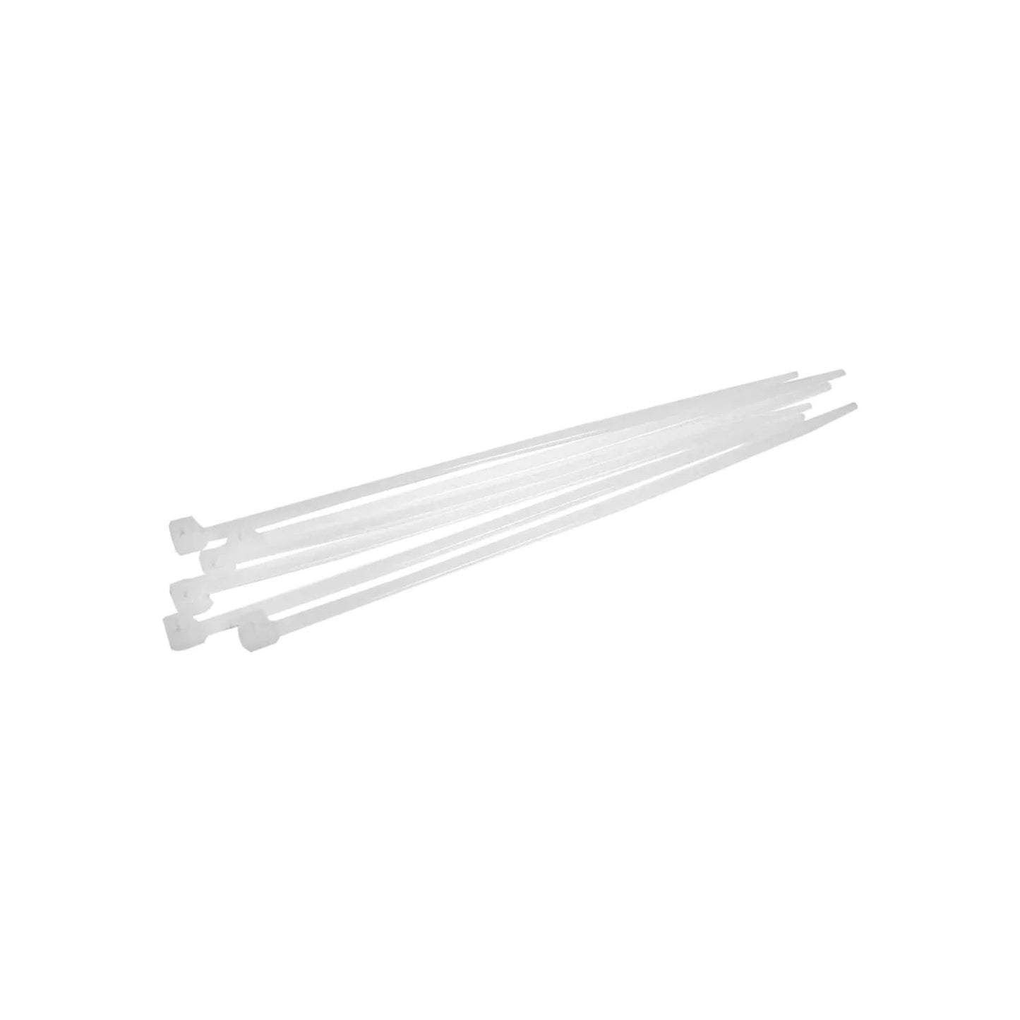 Cinchos de plástico blancos, bridas de nylon para sujeción y organización de cables en ferretería