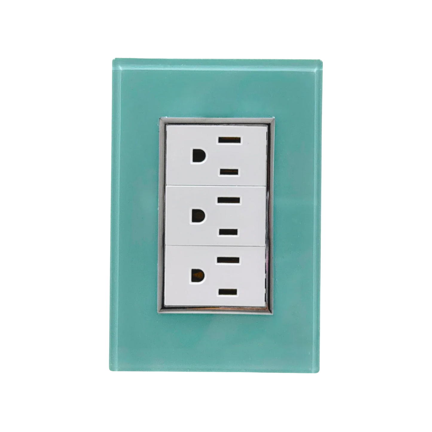 Placa 3 contactos azul Sanelec 4591 venecia