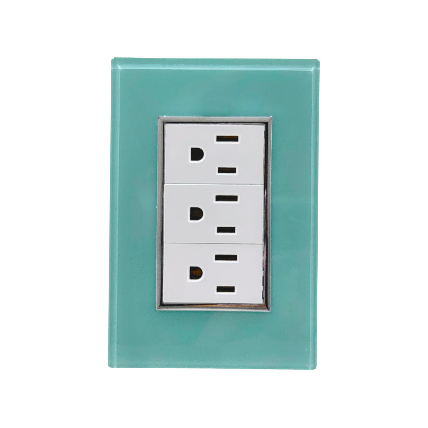 Placa 3 contactos azul Sanelec 4591 venecia