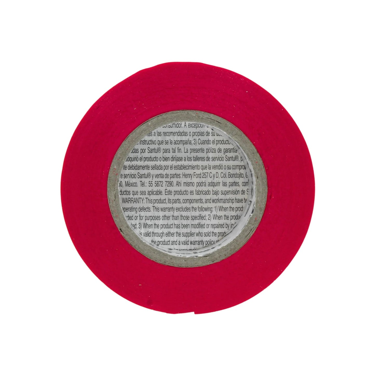 Cinta de aislar eléctrica roja para conexiones y protección de cables en instalaciones