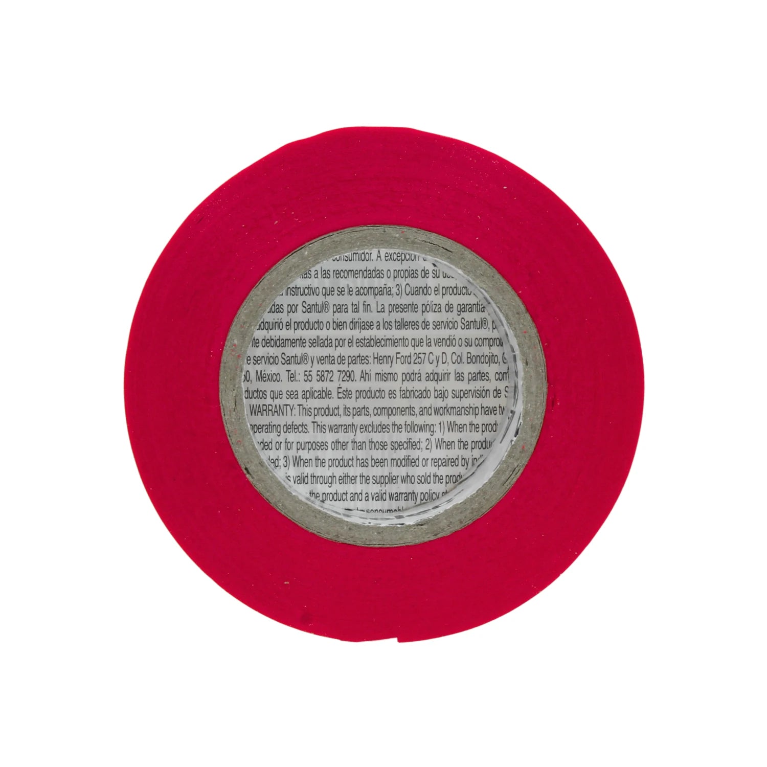 Cinta de aislar eléctrica roja para conexiones y protección de cables en instalaciones