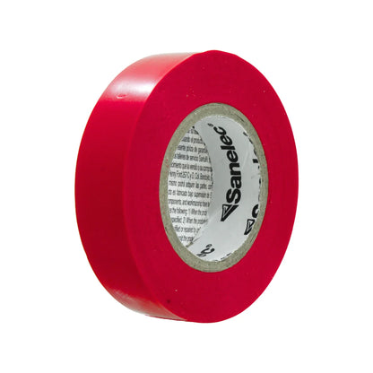 Cinta de aislar roja 18 m Sanelec 5760