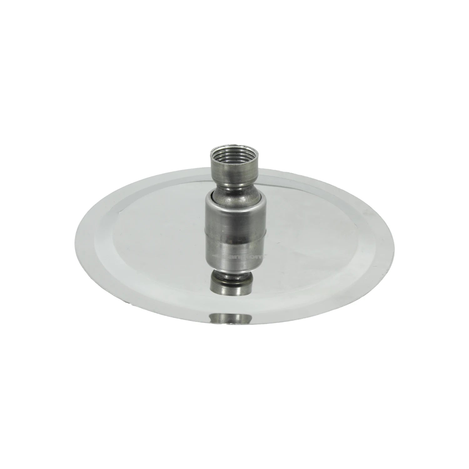 Regadera de ducha redonda de 6 pulgadas, acero inoxidable brillante con conexión superior roscada