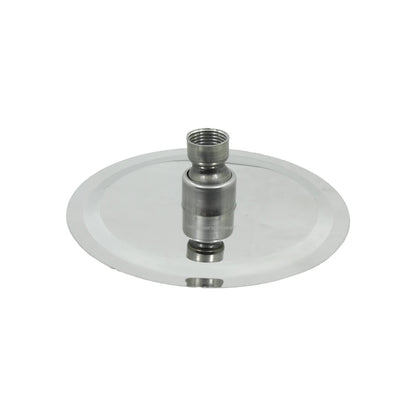 Regadera de ducha redonda de 6 pulgadas, acero inoxidable brillante con conexión superior roscada