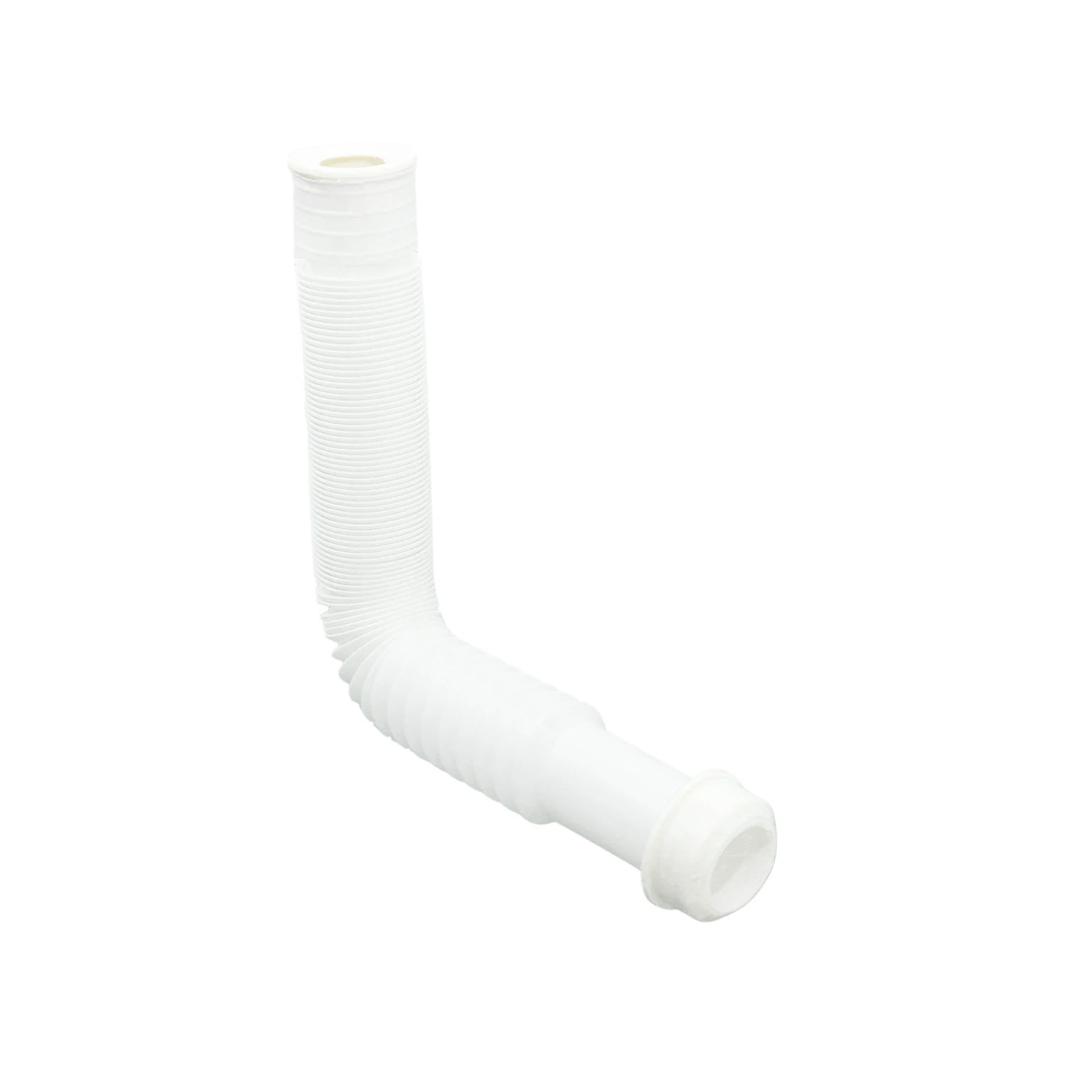 Cespol flexible blanco de plástico corrugado para desagüe de lavabo o fregadero