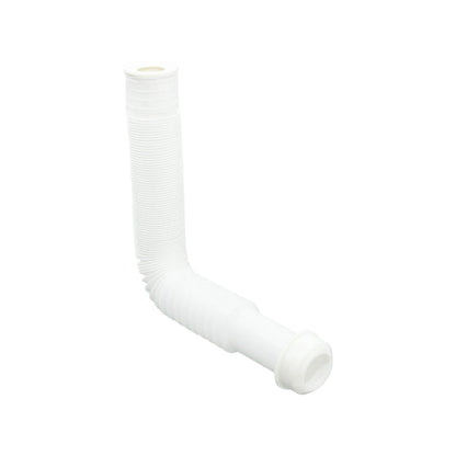 Cespol flexible blanco de plástico corrugado para desagüe de lavabo o fregadero