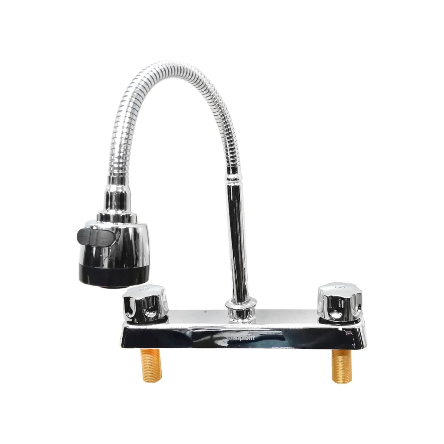 Mezcladora para fregadero 8 pulgadas Sanplom cromo con boquilla flexible y rociador