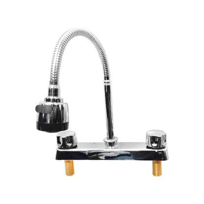 Mezcladora para fregadero 8 pulgadas Sanplom cromo con boquilla flexible y rociador