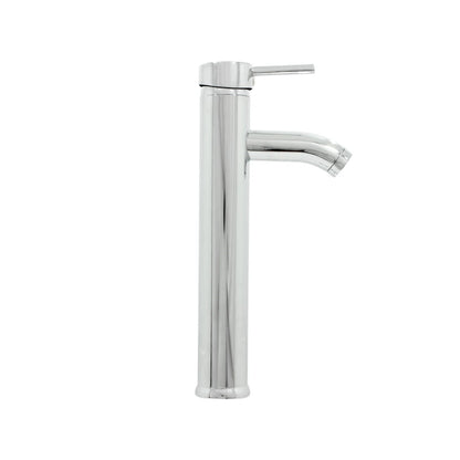 Mezcladora monomando alta para lavabo cromada 30 cm