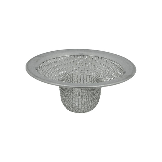 Cedazo de malla de acero inoxidable para lavabo o fregadero, ideal para retener residuos.