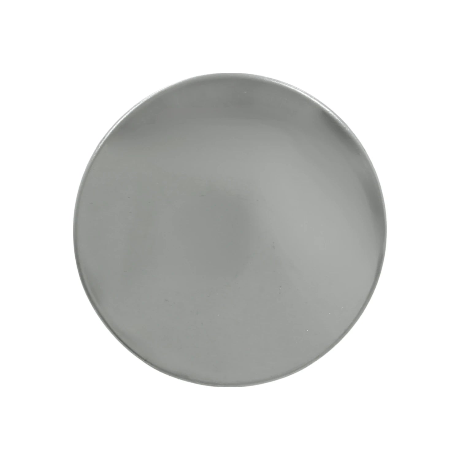 Cubre taladro de tarja redondo metálico, acabado gris plata brillante para fregadero