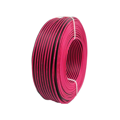 Cable eléctrico bicolor calibre 16, rojo y negro, en rollo de 100 metros para proyectos eléctricos