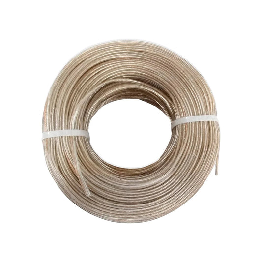 Cable polarizado #22 transparente en rollo, 100 metros, para audio y conexión de altavoces