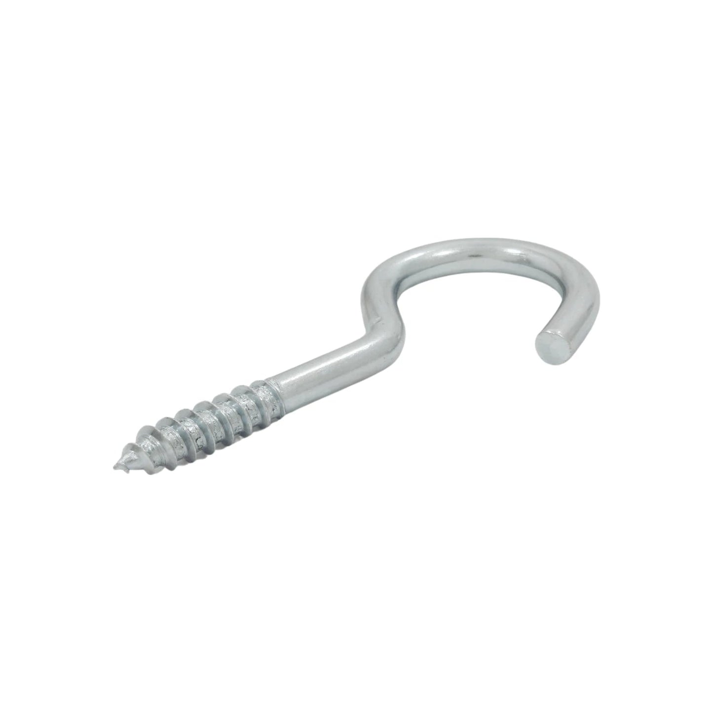 Armella abierta de acero zincado, gancho roscado para madera, ideal para colgar objetos