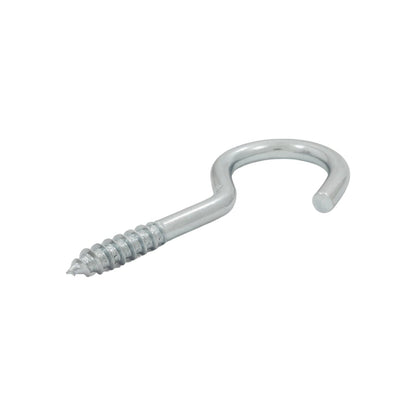 Armella abierta de acero zincado, gancho roscado para madera, ideal para colgar objetos