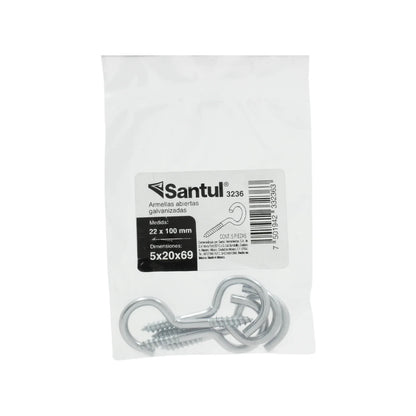 Armella abierta 22x100 (5 piezas) Santul 3236