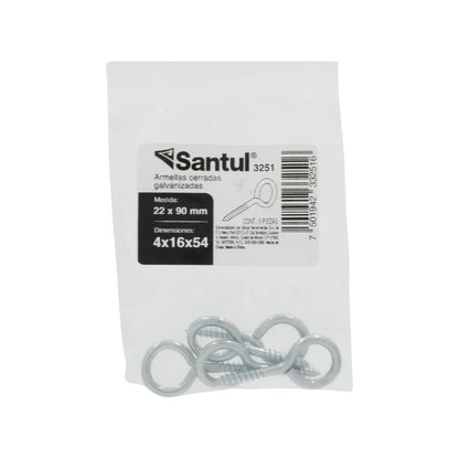 Armella cerrada 22x90 (5 piezas) Santul 3251