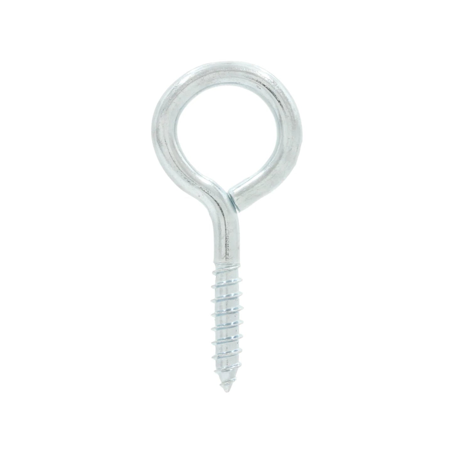 Armella cerrada de metal galvanizado, cáncamo roscado para madera plateado