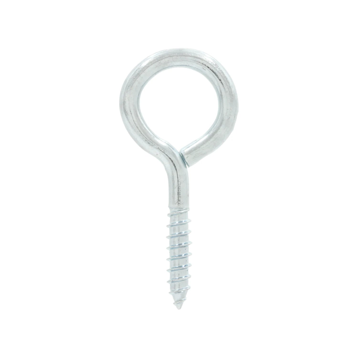 Armella cerrada de metal galvanizado, cáncamo roscado para madera plateado