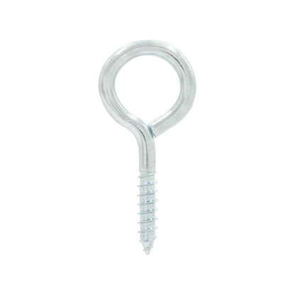 Armella cerrada de metal galvanizado, cáncamo roscado para madera plateado