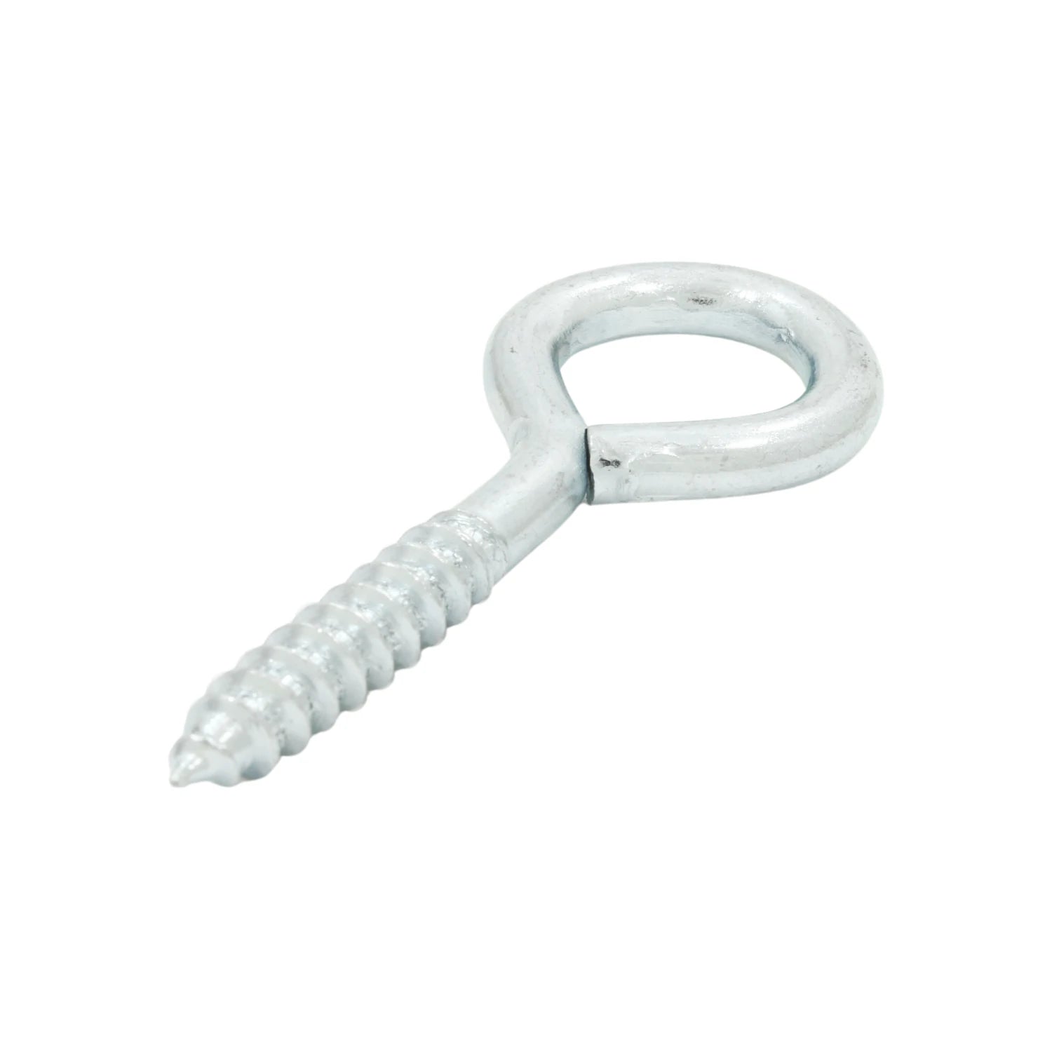 Armella cerrada de metal galvanizado, tornillo con ojo para colgar y sujetar, ferretería resistente.