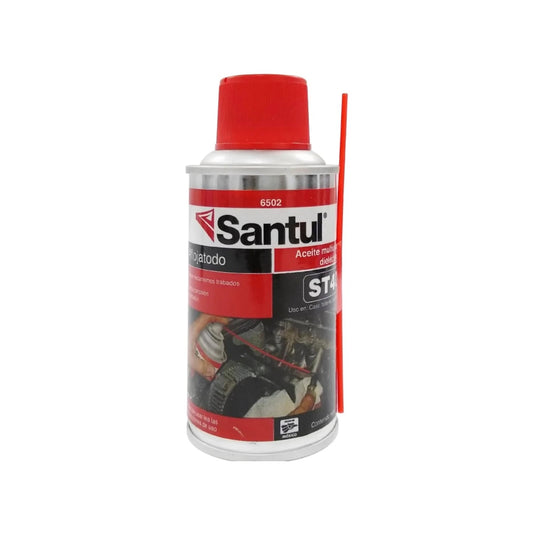 Aflojatodo Santul 6502 ST40, aceite multiusos lubricante y dieléctrico con tapa roja para piezas trabadas.