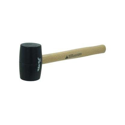 Mazo de hule negro Santul 8 oz con mango de madera para trabajos delicados
