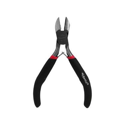 Pinza de corte diagonal Santul 4 1/4" para cables, mangos negros y rojos antideslizantes