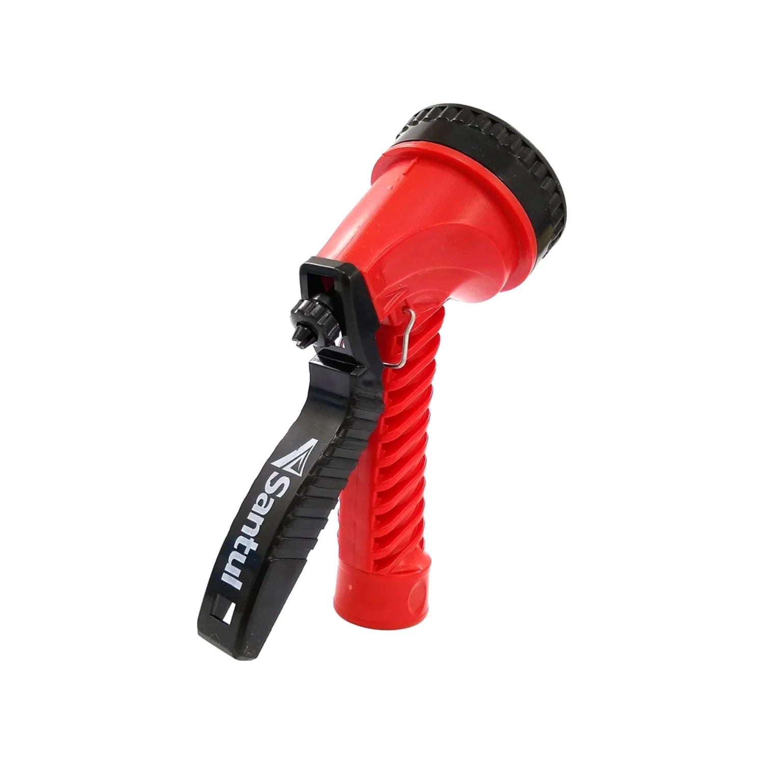 Pistola rociadora Santul para manguera, roja y negra, con boquilla de 6 funciones ajustable
