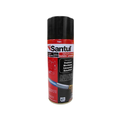 Cartucho de gas butano propano Santul 7581 400 ml para sopletes, estufillas y lámparas portátiles