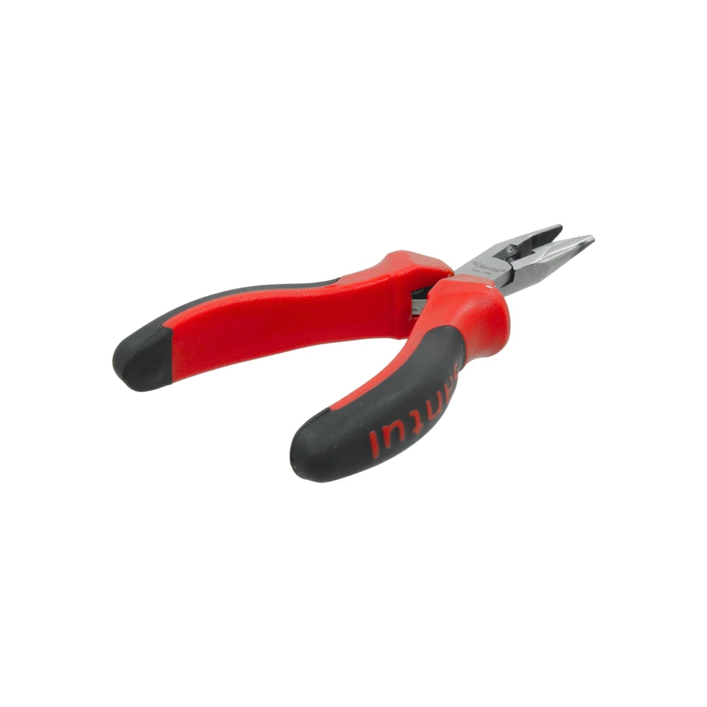 Pinza de punta mini Santul 5" con mangos ergonómicos rojo y negro para trabajos de precisión
