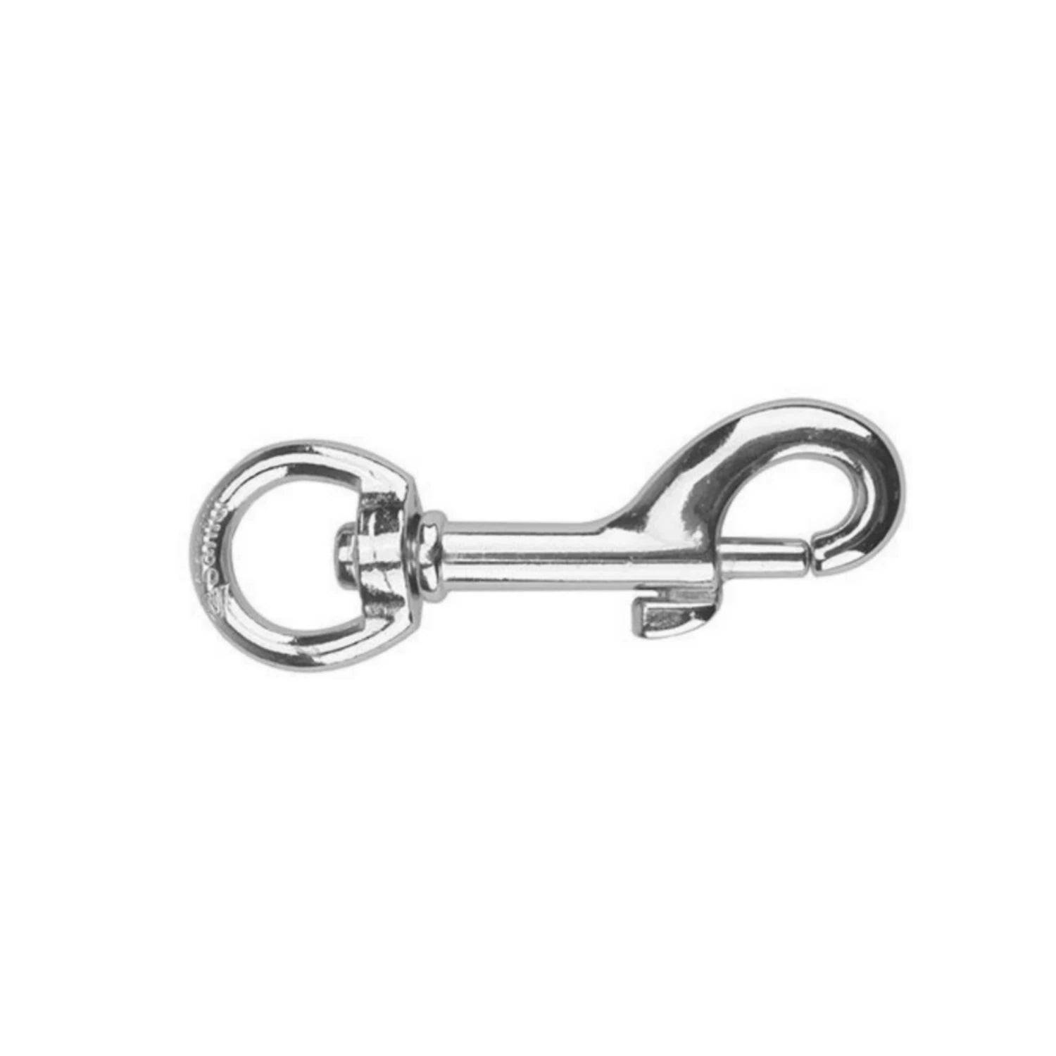 Bandola giratoria de seguridad metálica cromada con destorcedor, ideal para sujetar correas, cadenas y arneses