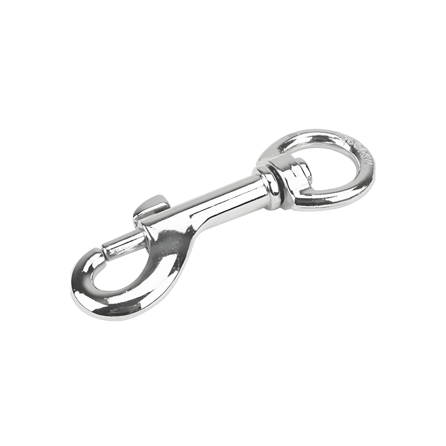 Bandola con destorcedor de zinc, gancho de seguridad giratorio plateado para correas, cuerdas o cadenas