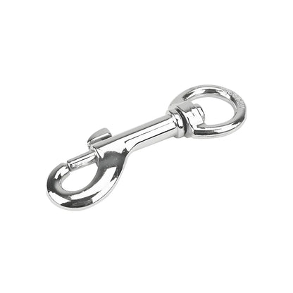 Bandola con destorcedor de zinc, gancho de seguridad giratorio plateado para correas, cuerdas o cadenas