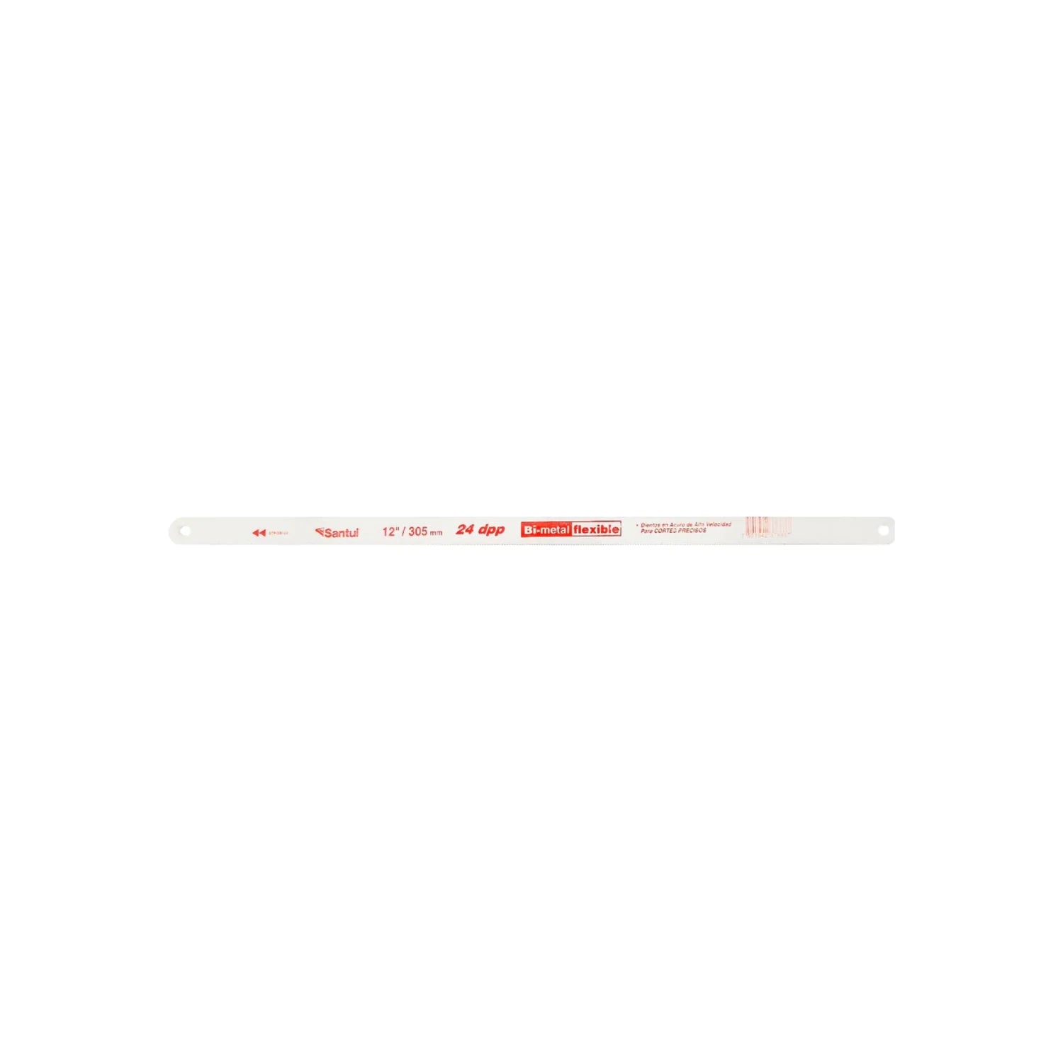 Segueta bimetálica flexible Santul 12 pulgadas 305mm 24 dpp para cortes precisos en metales