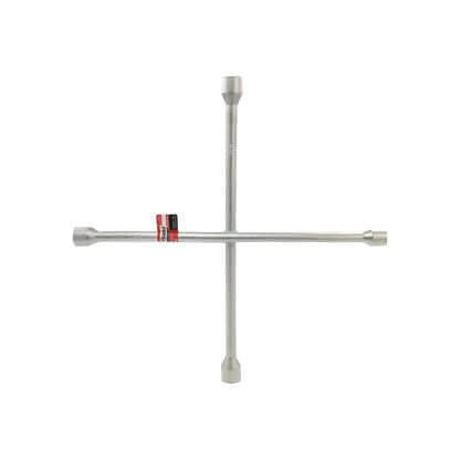 Llave de cruz Santul 18 pulgadas de 4 vías para tuercas de rueda, acero cromado automotriz.