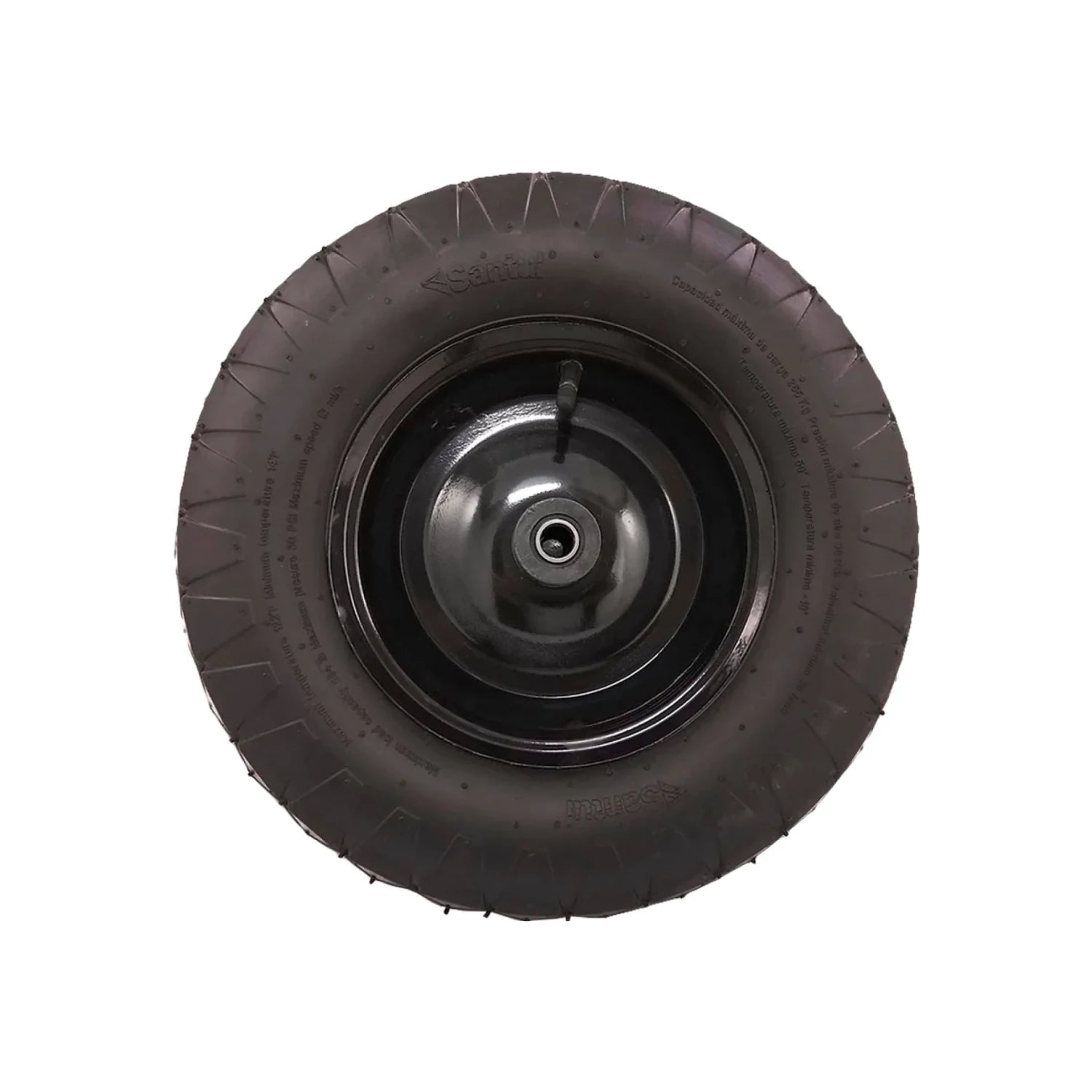 Llanta completa Santul reforzada negra para carretilla, capacidad de carga 235 Kg y presión 30 PSI
