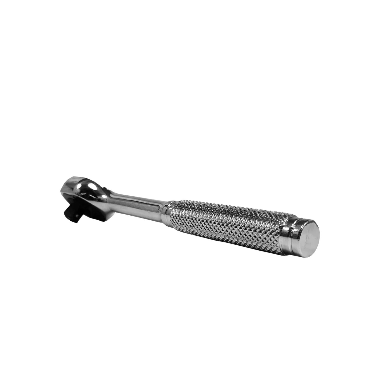 Matraca 3/8 tipo pera cromada, herramienta de apriete con mango moleteado