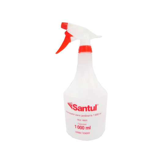 Atomizador Santul 1000ml blanco y rojo para jardinería, riego y fumigación de plantas
