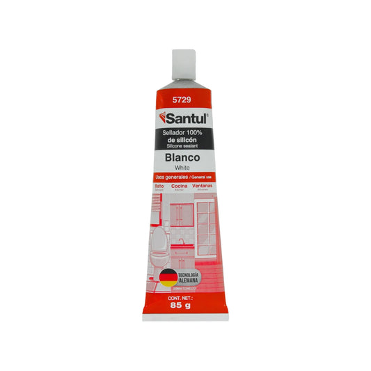 Silicón blanco 85 g uso general Santul 5729
