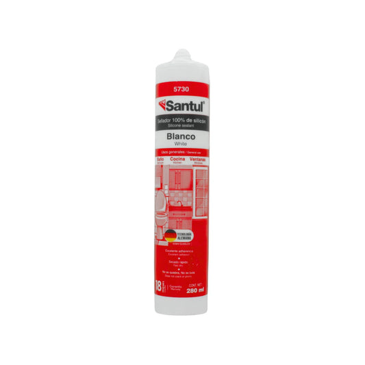 Silicón blanco 280 ml uso general Santul 5730