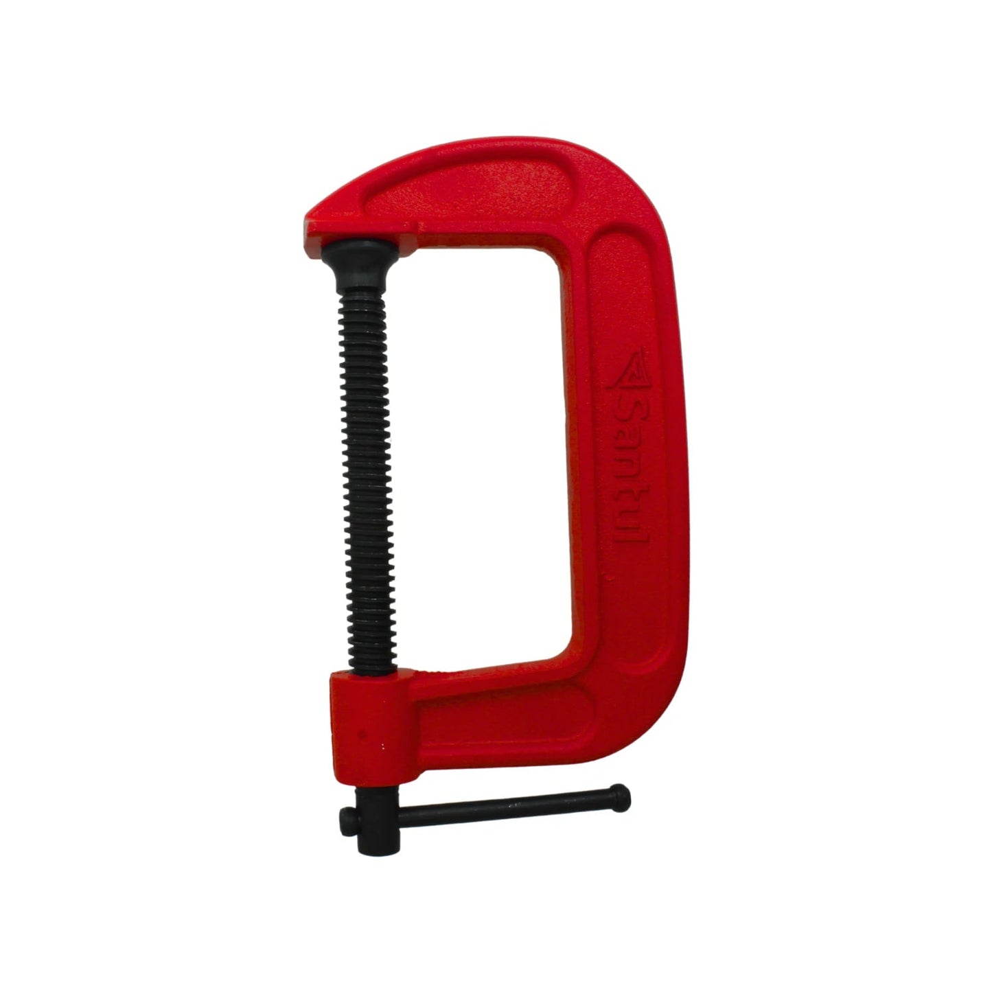 Prensa tipo C Santul roja de hierro nodular, herramienta de sujeción de tornillo para carpintería y metal