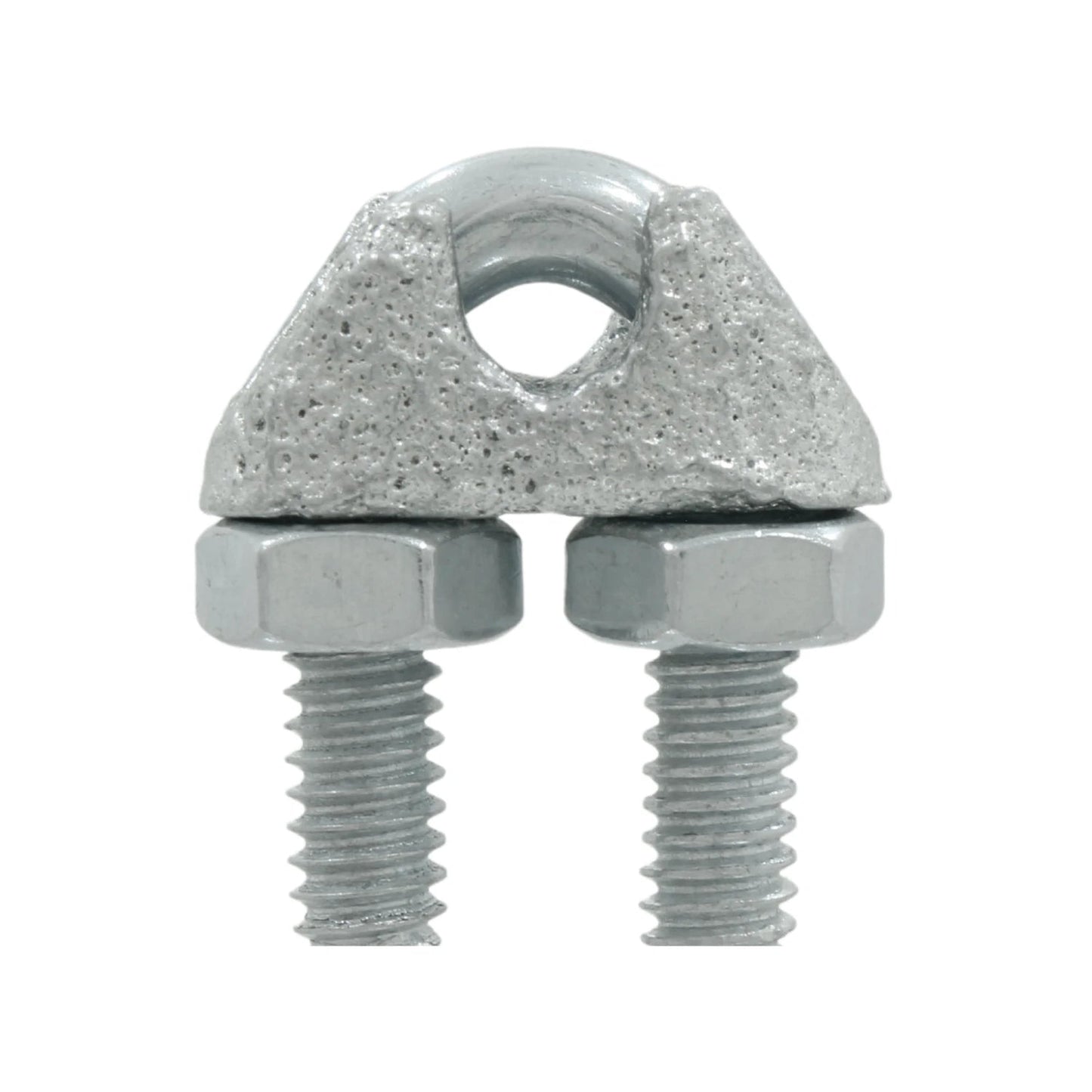 Prensa para cable de acero galvanizada, tipo U con dos tuercas, para sujetar y asegurar cables