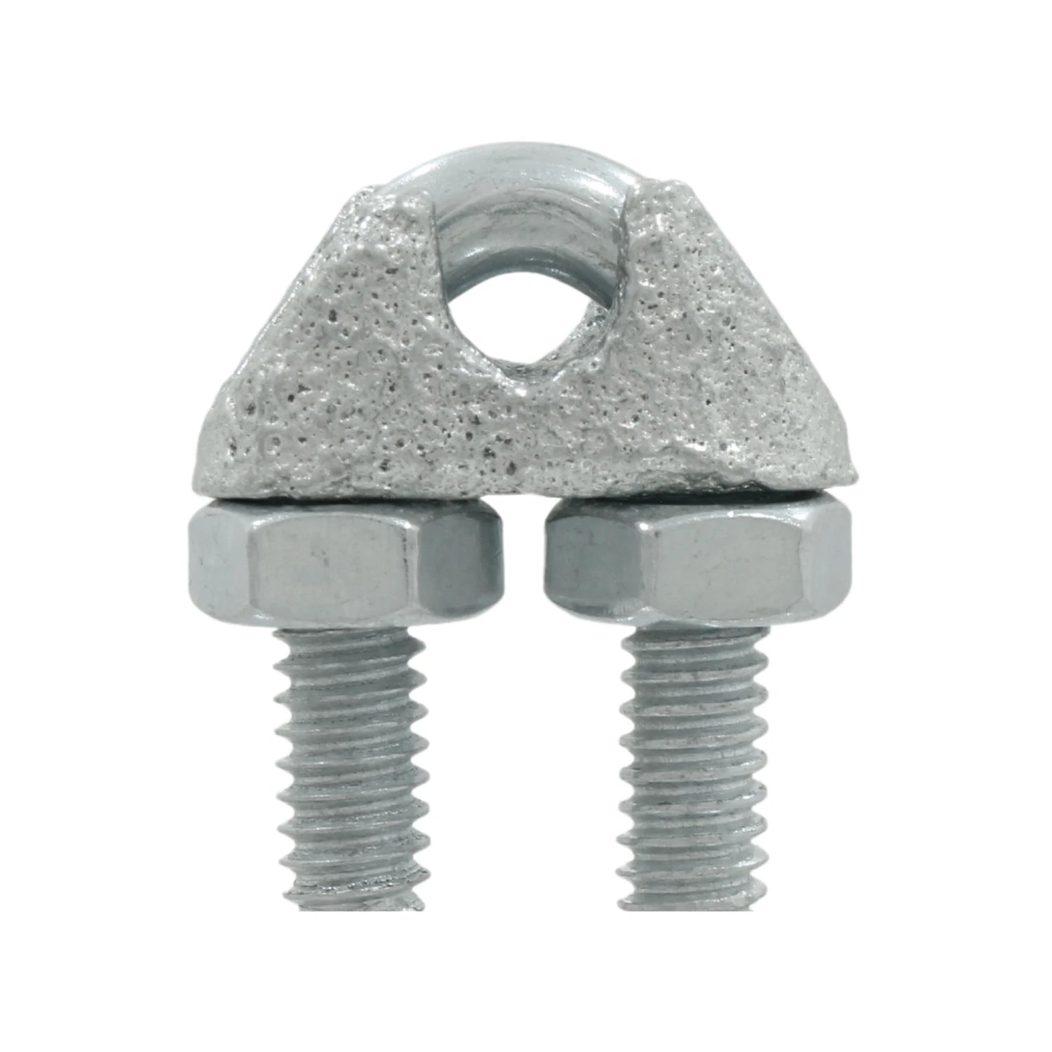 Prensa para cable de acero galvanizada, tipo U con dos tuercas, para sujetar y asegurar cables