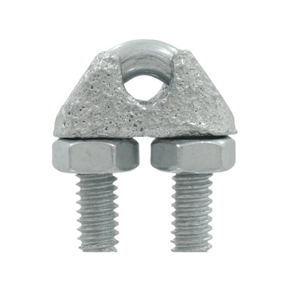 Prensa para cable de acero galvanizada, tipo U con dos tuercas, para sujetar y asegurar cables