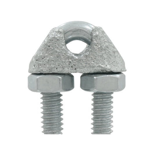 Prensa para cable de acero galvanizada, tipo U con dos tuercas, para sujetar y asegurar cables