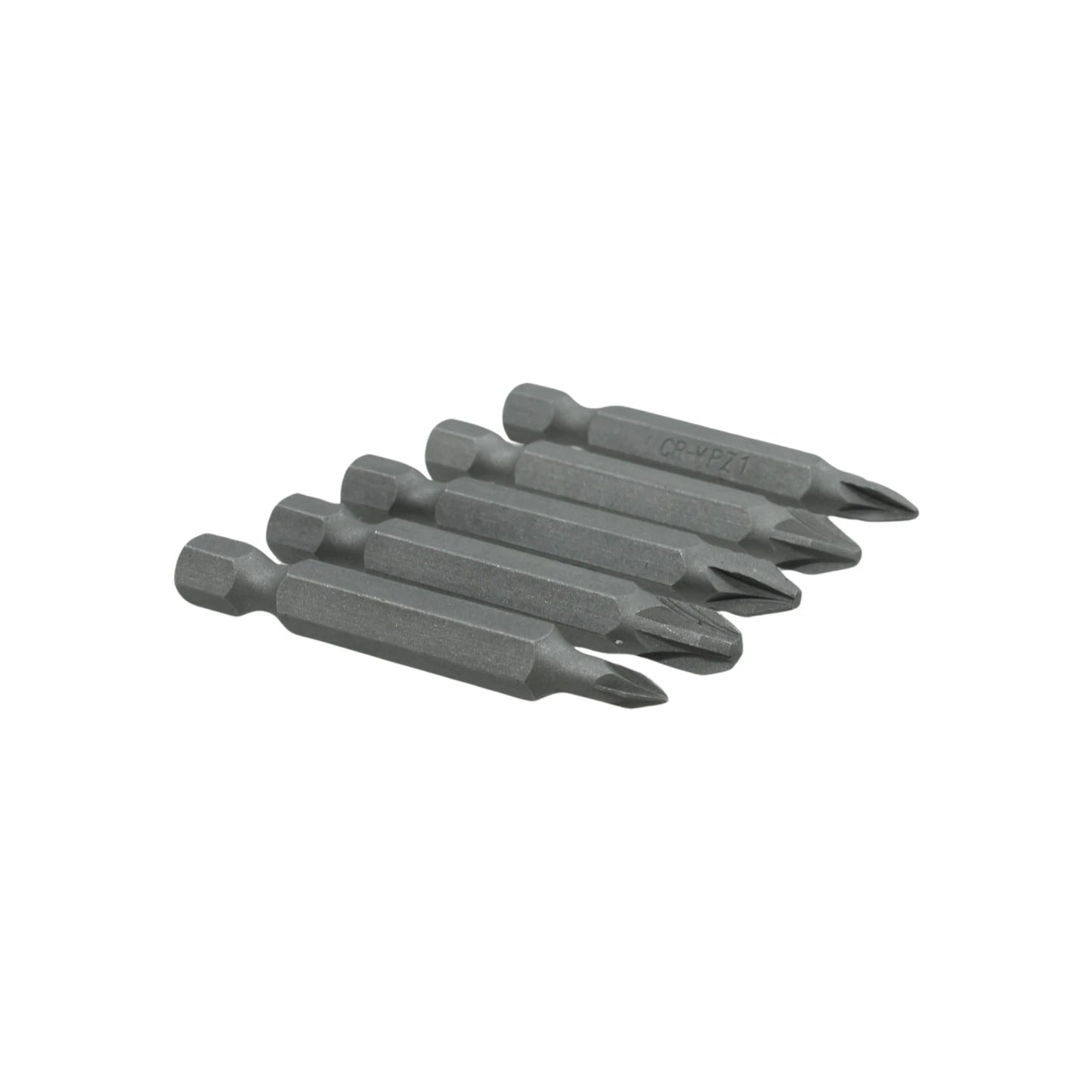 Juego de 6 puntas Pozidriv para desarmador, vástago hexagonal estándar, gris metálico para atornillador.