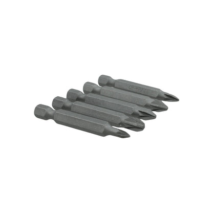 Juego de 6 puntas Pozidriv para desarmador, vástago hexagonal estándar, gris metálico para atornillador.